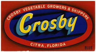 Vegetable Label For Crosby Blue