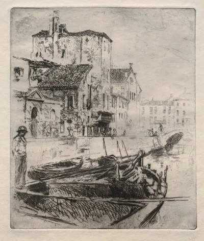 Venetian Canal And Boats No 8