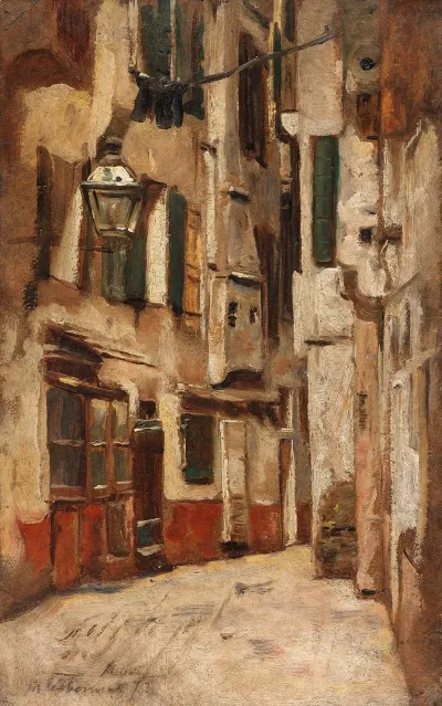 Venezianische Gasse Nach Rechts