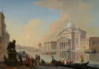 Venice A Capriccio View Of The Grand Canal Towards The Punta Della Dogana