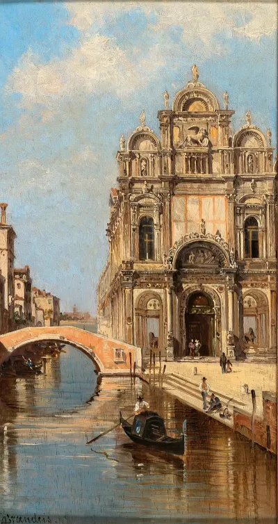 Venice A View Of Campo Santi Giovanni E Paolo
