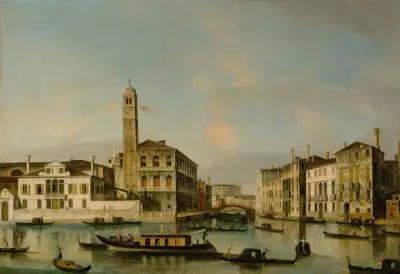 Venice A View Of San Geremia And The Entrance To The Cannaregio