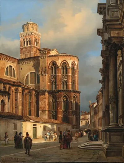Venice A View Of The Church Of San Rocco