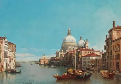 Venice A View Of The Grand Canal With Santa Maria Della Salute 2