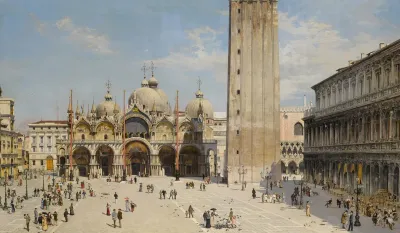 Venice A View Of The Piazza San Marco