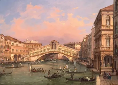 Venice A View Of The Rialto Bridge