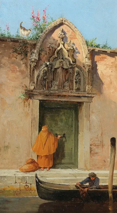 Venice At The Gate Of The Arco Dellabbazia Della Misericordia