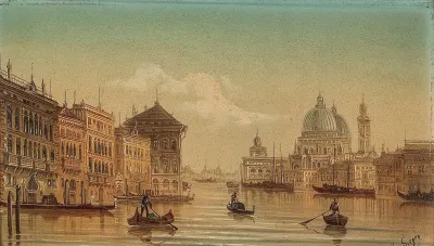 Venice Canal Grand S Maria Della Salute Venezia