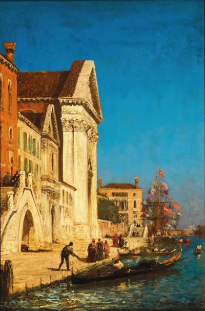 Venice Canale Della Giudecca Near The Church Of Santa Maria Del Rosario