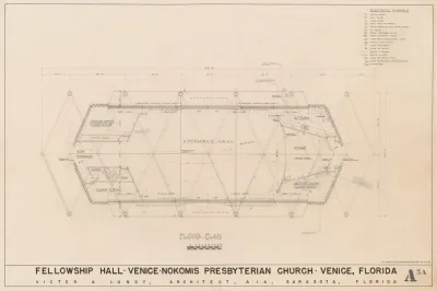Venice Nokomis Presbyterian Church Venice Florida Fellowship Hall Plan
