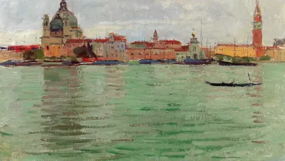 Venice Santa Maria Della Salute And Campanile Di San Marco
