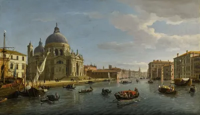 Venice Santa Maria Della Salute And The Entrance To The Grand Canal