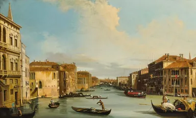 Venice The Grand Canal From Palazzo Balbi To The Rialto Bridge