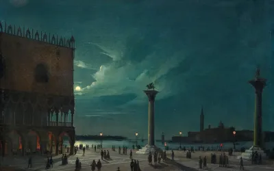 Venice The Piazzetta In The Moonlight