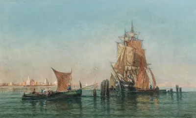 Venice Trading Vessels In The Lagoon