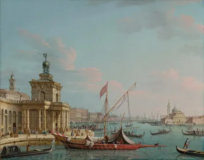 Venice With The Punta Della Dogana Looking East Towards The Doges Palace