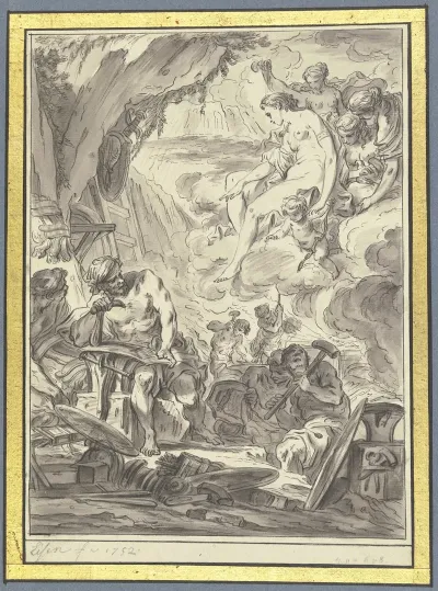 Venus In Der Werkstatt Des Vulkan Der Die Waffen Des Aeneas Schmiedet