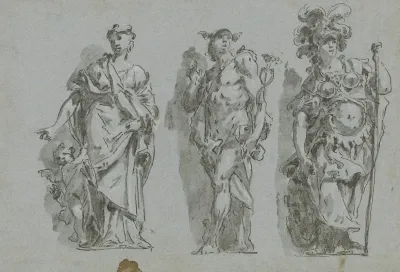 Venus Merkur Und Minerva Scheinskulptur