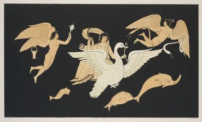 Venus Seated On A Swan And Accompanied By Two Hermaphrodites