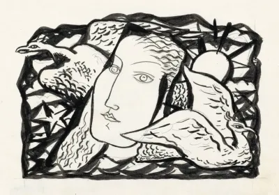 Venus Vignet Voor Boek Lart Hollandais Contemporain Van Paul Fierens