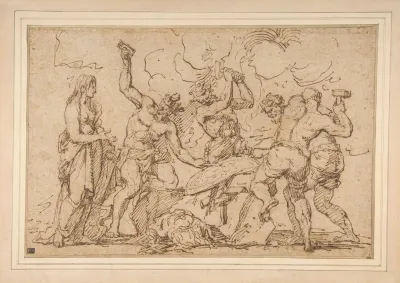 Venus Watching Vulcan And Cyclops Forge Armor For Mars