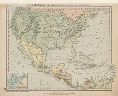 Vereinigte Staaten Von Nordamerika Mexiko Und Westindien