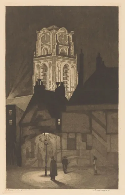 Verlichte Sint Laurenskerk Te Rotterdam