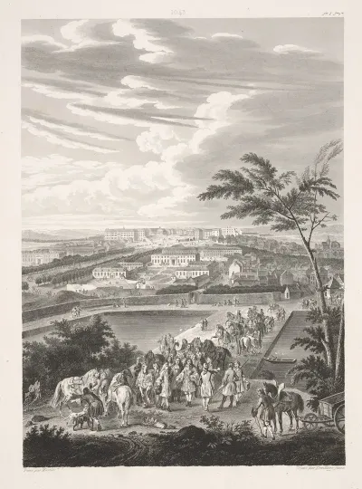 Versailles Around 1688 View Of The Ponds From The Butte De Montboron