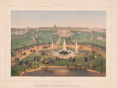 Versailles Panorama Du Chateau Et Du Parc