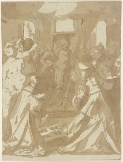 Versammlung Der Heiligen Laurentius Stephanus Dionysos Petrus Martyr Und Georg