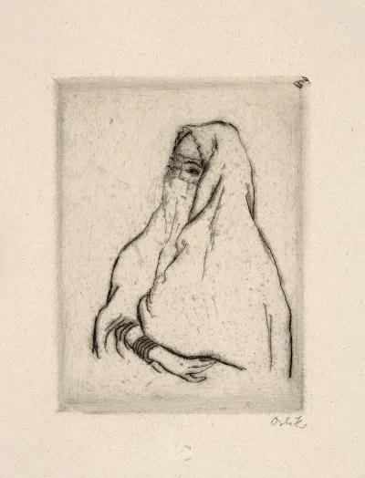 Verschleierte Araberin