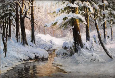 Verschneite Waldlandschaft