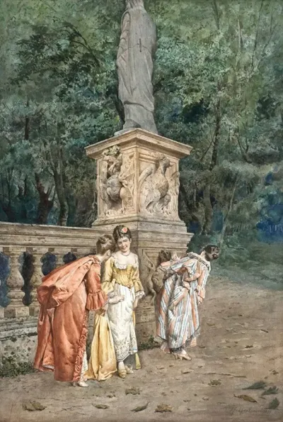 Versteckspiel In Einem Englischen Schlosspark