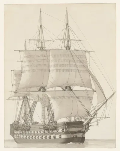 Vessel Of The Russian Line Vaisseau De Ligne Russe