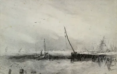 Vessels In A Squall Off The Coast