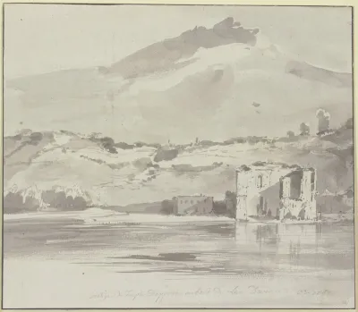 Vestiges Du Temple Dapollon Au Bord Du Lac Dauverne