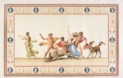Vestigia Delle Terme Di Tito Abduction Of Hippodamia Quadro From Vault Ornamentation In Room 27