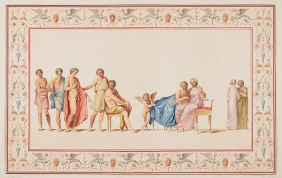 Vestigia Delle Terme Di Tito Mars And Venus Surprised By The Other Gods Quadro From Vault Ornamentation In Room 21