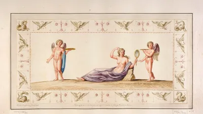 Vestigia Delle Terme Di Tito The Toilet Of Venus Quadro From The Central Field Of The Ornamentation In Room 25