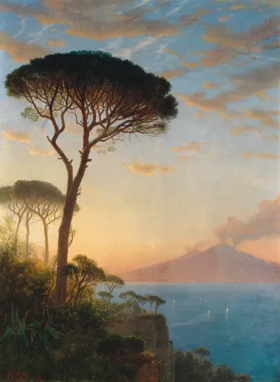 Vesuvius At Dusk