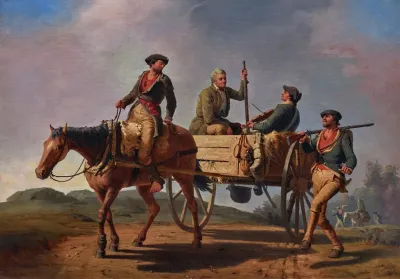 Veterans Of 1776 Returning From The War