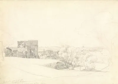 Via Appia Antica With The Tomb Of Cecilia Metella
