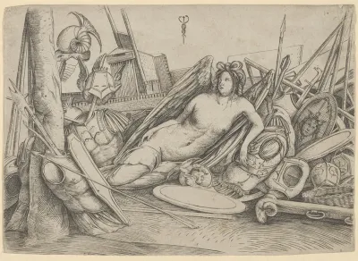 Victory Reclining Amid Trophies