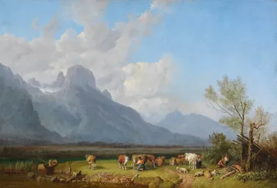 Viehhirten Am Seeufer