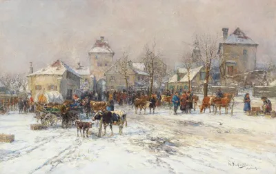 Viehmarkt Im Winter