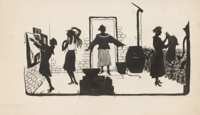 Vier Vrouwen In Een Wasruimte
