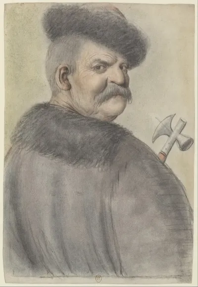 Vieux Polonais De Trois Quarts A Droite