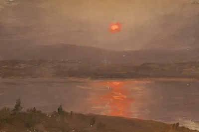 View Across The Hudson At Sunset