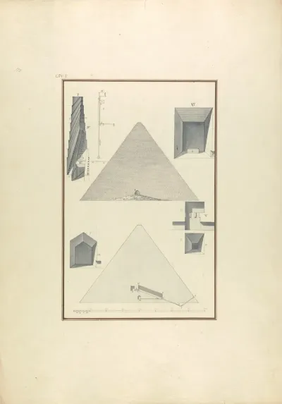 View Cross Section And Other Details Of Cheops Pyramid At Giza