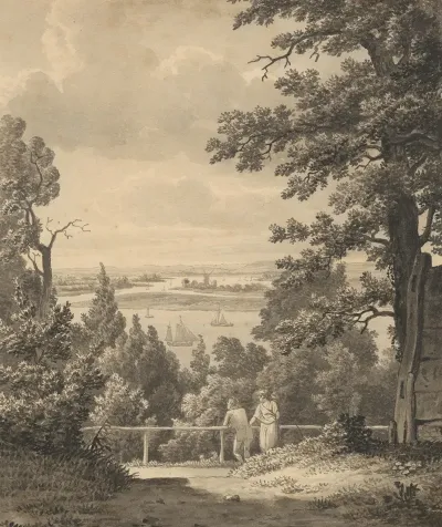 View From Altona Overlooking The Elbe